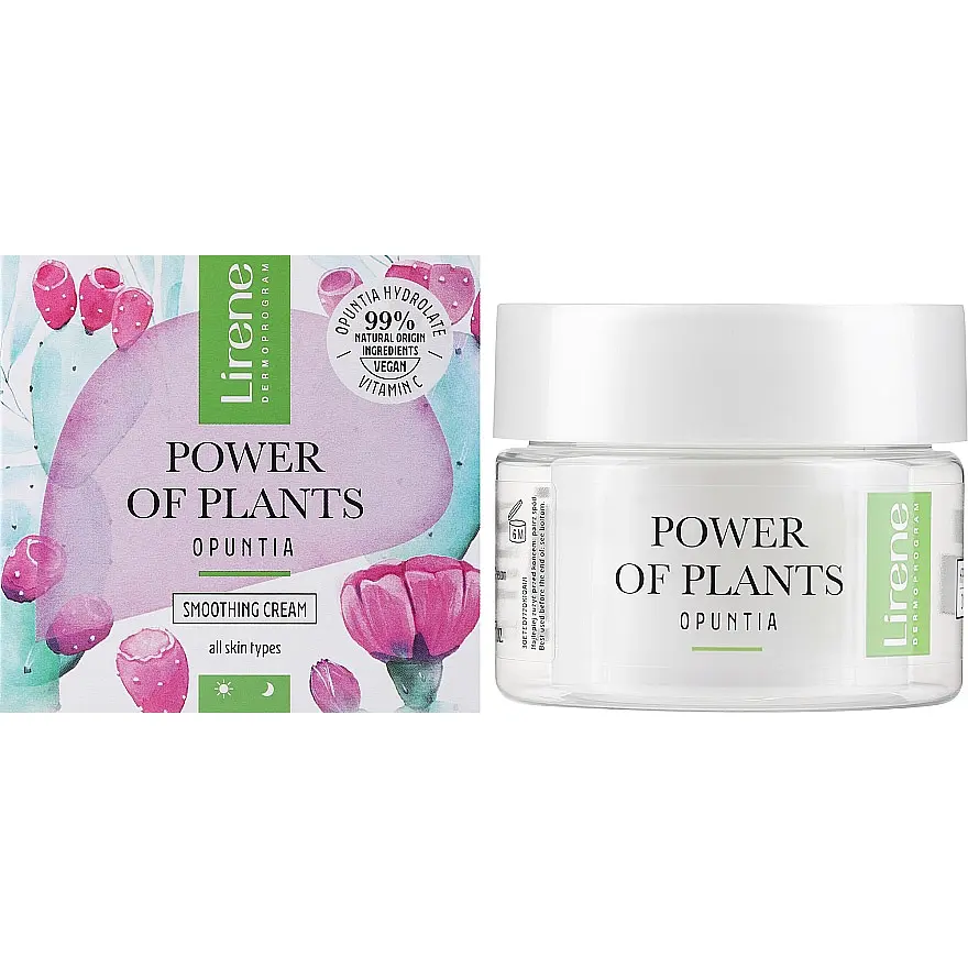 Розгладжувальний крем для обличчя Lirene Power Of Plants Opuntia Smoothing Cream 50 мл - фото 2