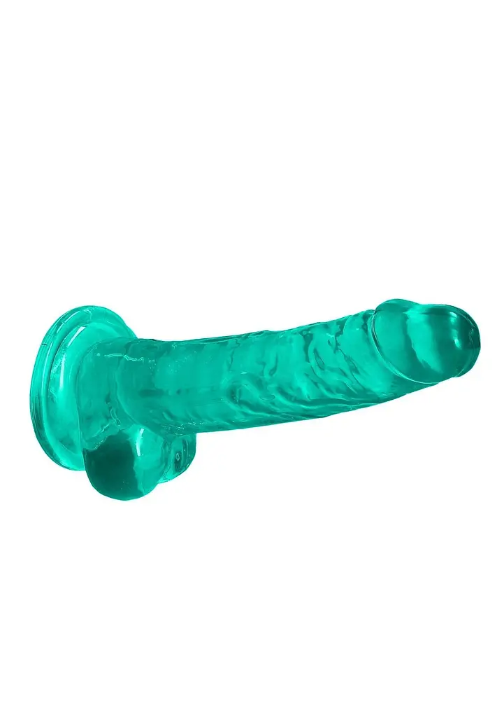 Фалоімітатор RealRock Realistic With Balls 7", 19 см (зелений) - фото 4