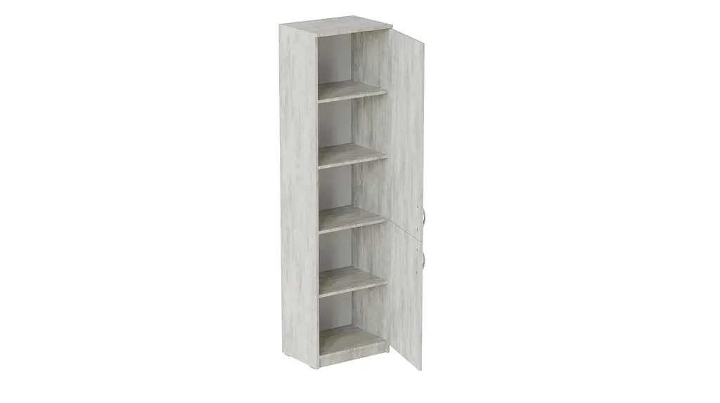 Пенал Анжело Ferrum-decor на 5 полиць із 2 дверима 1900x500x380 ДСП Бетон 16 мм (FRD-104959) - фото 2