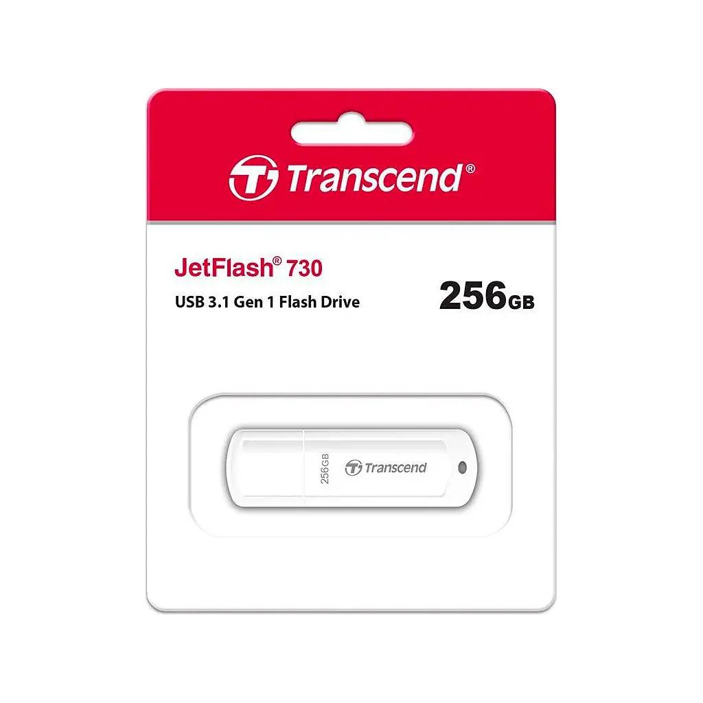 USB флеш накопичувач Transcend 256GB JetFlash 730 White USB 3.1 (TS256GJF730) - фото 4