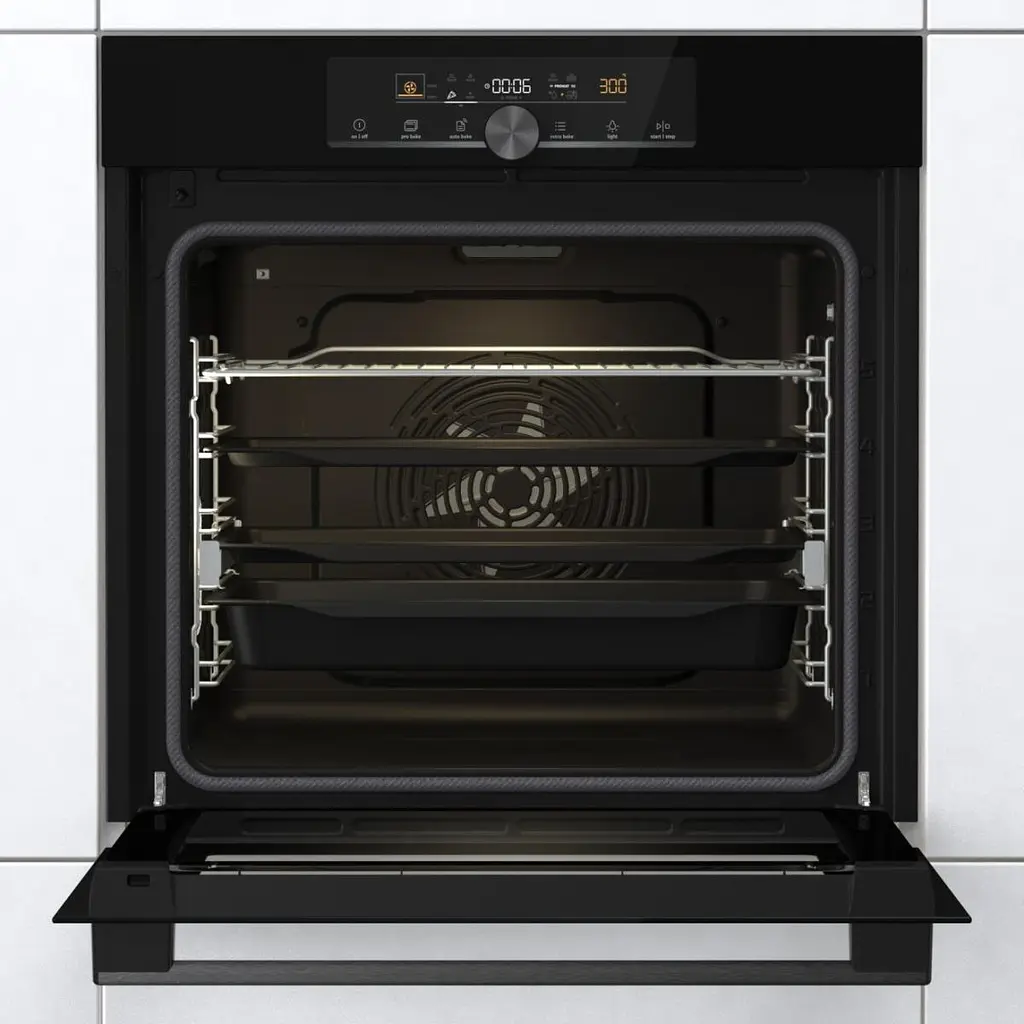 Шафа духова електрична Gorenje A+ 77 л дисплей піроліз чорний - фото 6