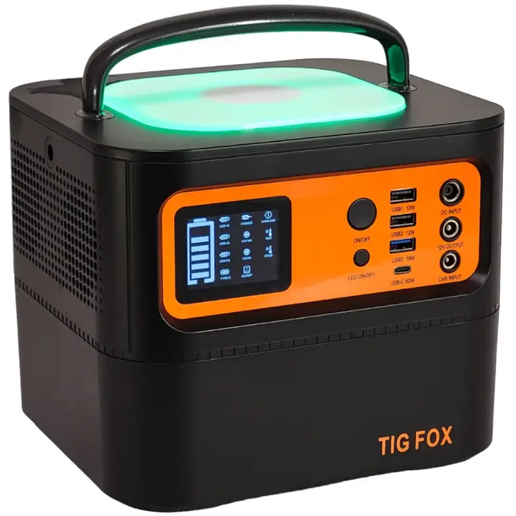 Портативна електростанція Tig Fox T500, 500 Вт (540Wh), чиста синусоїда, літій-іонна батарея - фото 2