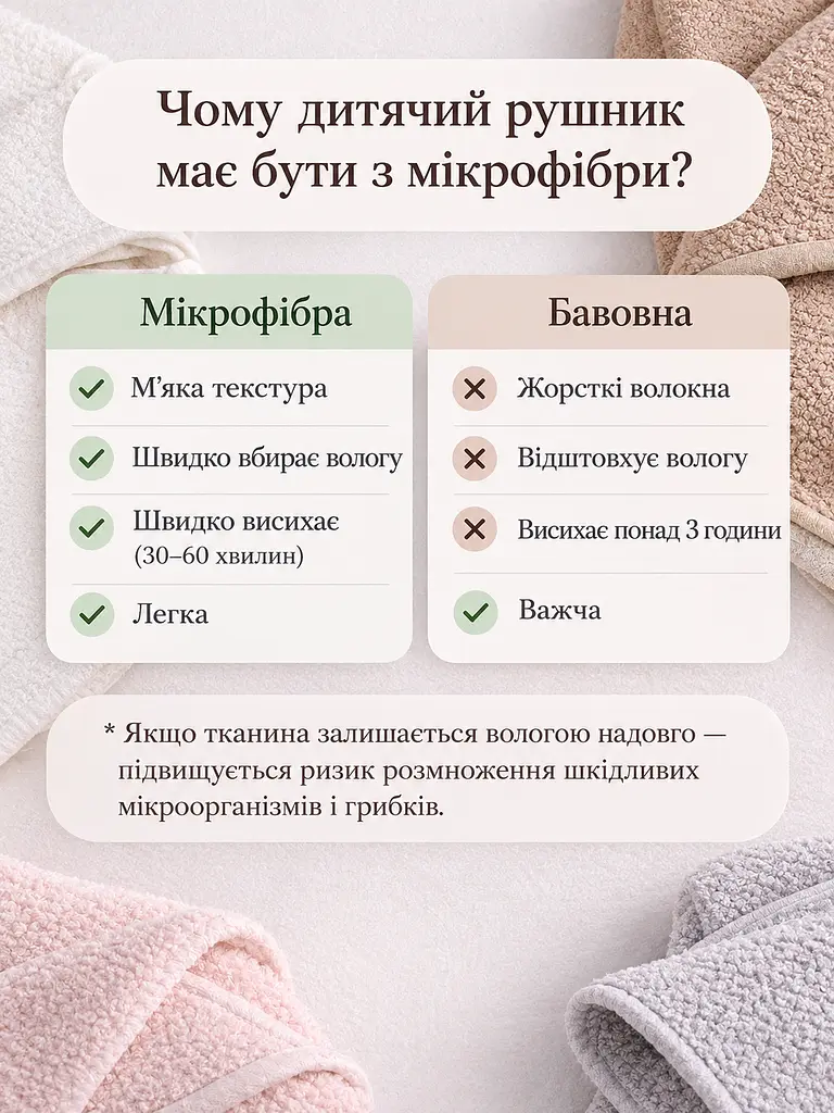 Дитячий рушник пончо з кутиком дитяче з капюшоном для купання немовлят дівчинки хлопчика 80х80 см зелений - фото 9