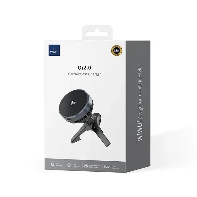 Холдер держатель + беспроводное зарядное Wiwu CH-319 Qi2.0 Car Wireless Charger - фото 4