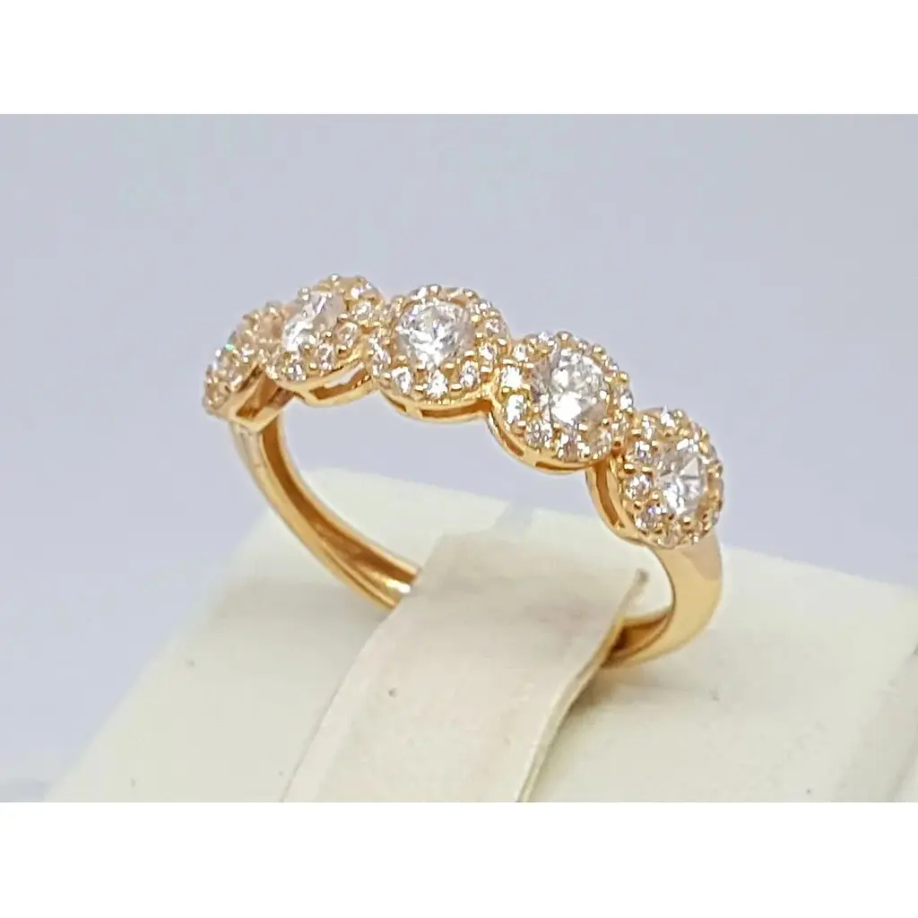 Золоте кільце Імперія золота з фіанітами. КВ818(В)І 16,5 - фото 2