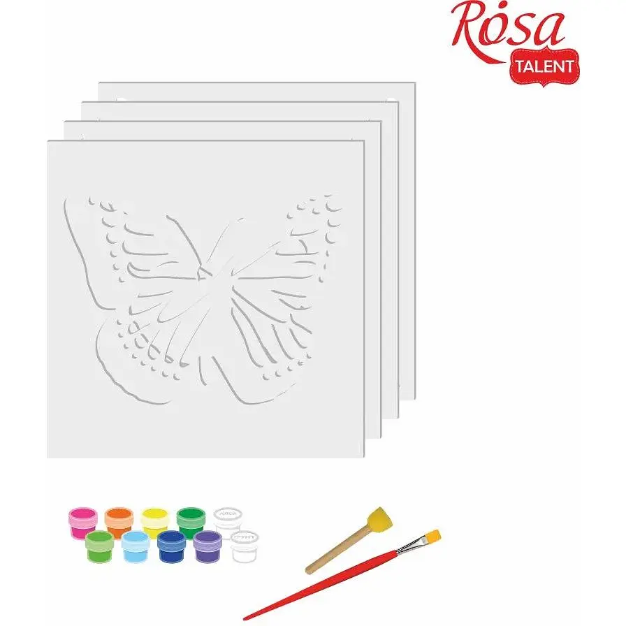 Набор картина 3D Rosa Talent Бабочка 2 МДФ грунтованное 4 слоя 17х17 см  - фото 3