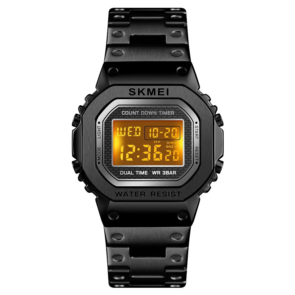 Наручний годинник чоловічий 1456BK Black Skmei acs0030729 - фото 2