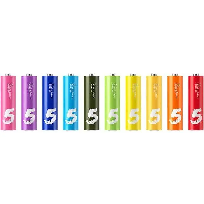 Батарейка ZMI ZI5 Rainbow Alkaline Battery AA 10шт. (NQD4000RT) - фото 3