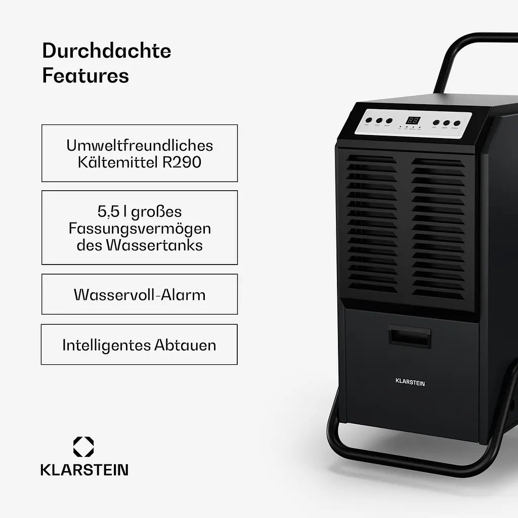 Промышленный осушитель воздуха Klarstein DuraDry 70 л (10046369) - фото 5