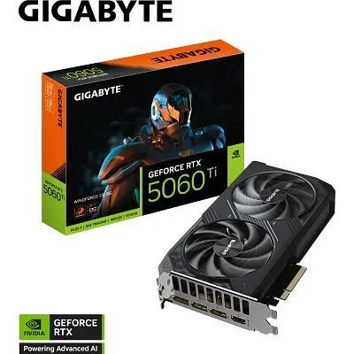 Видеокарта Gigabyte GeForce RTX5060Ti 8Gb WINDFORCE OC (GV-N506TWF2OC-8GD) - фото 8