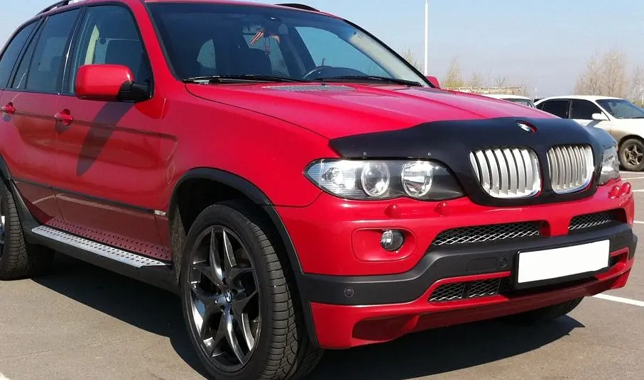 Дефлектор капоту мухобійка для BMW Х5 (Е53) 2000- 2004 /з обліц.радиат без вирізу під знак - фото 2