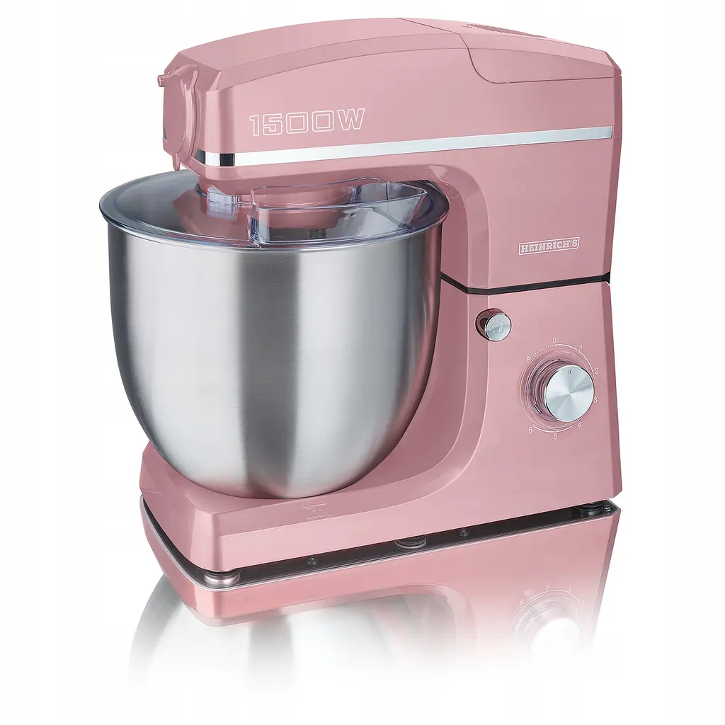 Кухонний комбайн-тестоміс 3 до 1 Heinrich's HKM 8083 Rosa 10 л - фото 2