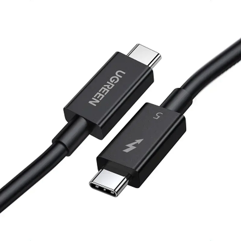 Кабель для передачи данных Ugreen L703 USB-C to USB-C Thunderbolt 5 240W 5A 120Gbps 16/8/4K 1.0 m black (45996) - фото 2