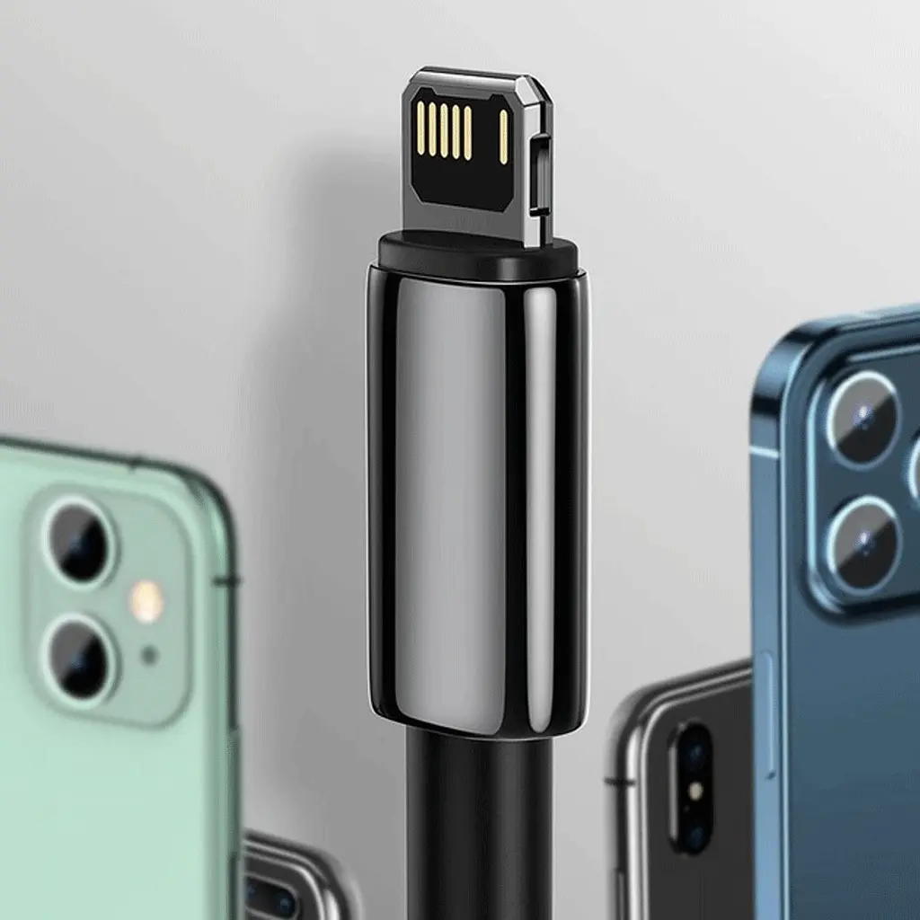 Кабель Baseus Tungsten Gold USB to Lightning 1m Black (CALWJ-01) [92814] - фото 7