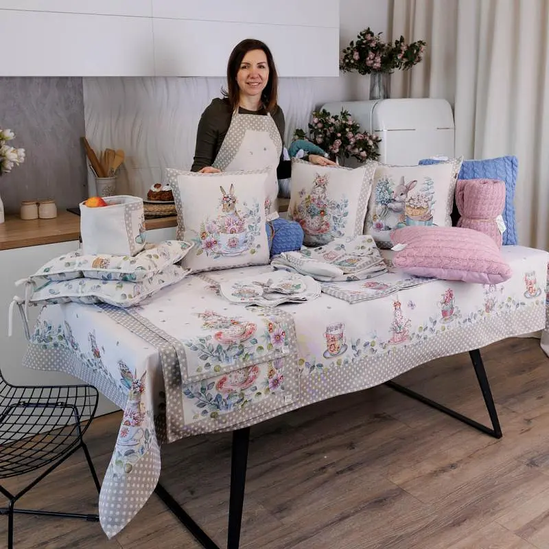 Подушка Прованс Чарівність Зайчиха гобелен 45х45 см (44282) - фото 10