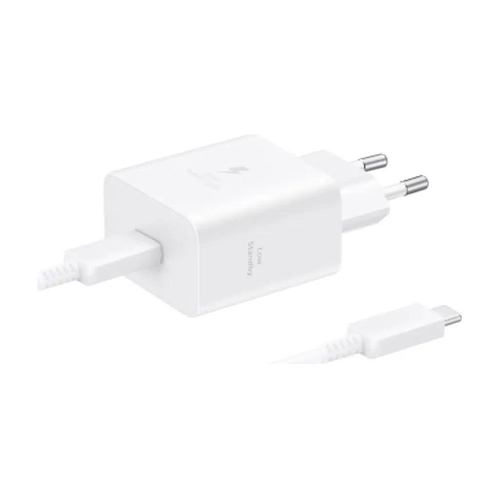 Зарядний пристрій Samsung USB-C 45W + cable USB-C to USB-C white (EP-T4511XWEGEU) - фото 5