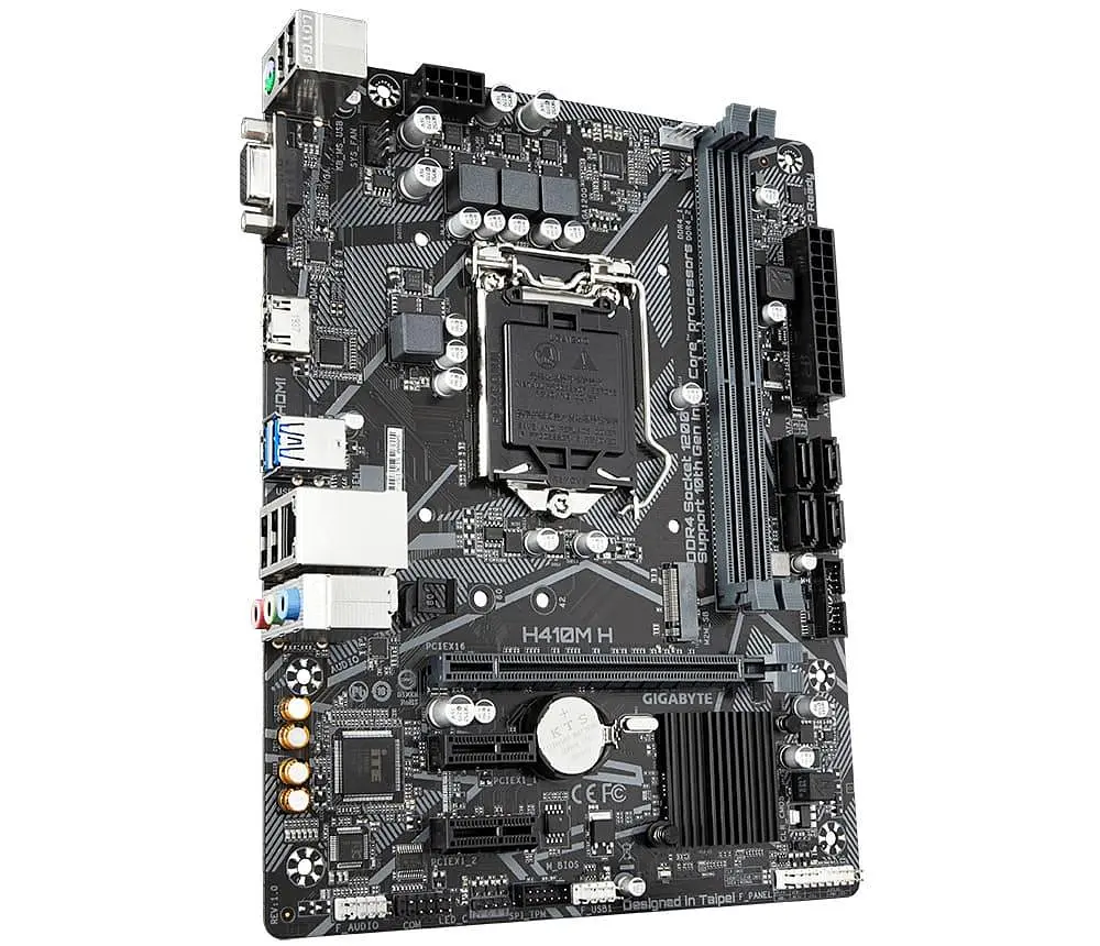 Материнская плата Gigabyte H410M H (H410M H) (Socket 1200, Intel H410, Micro-ATX) Б/у - фото 2