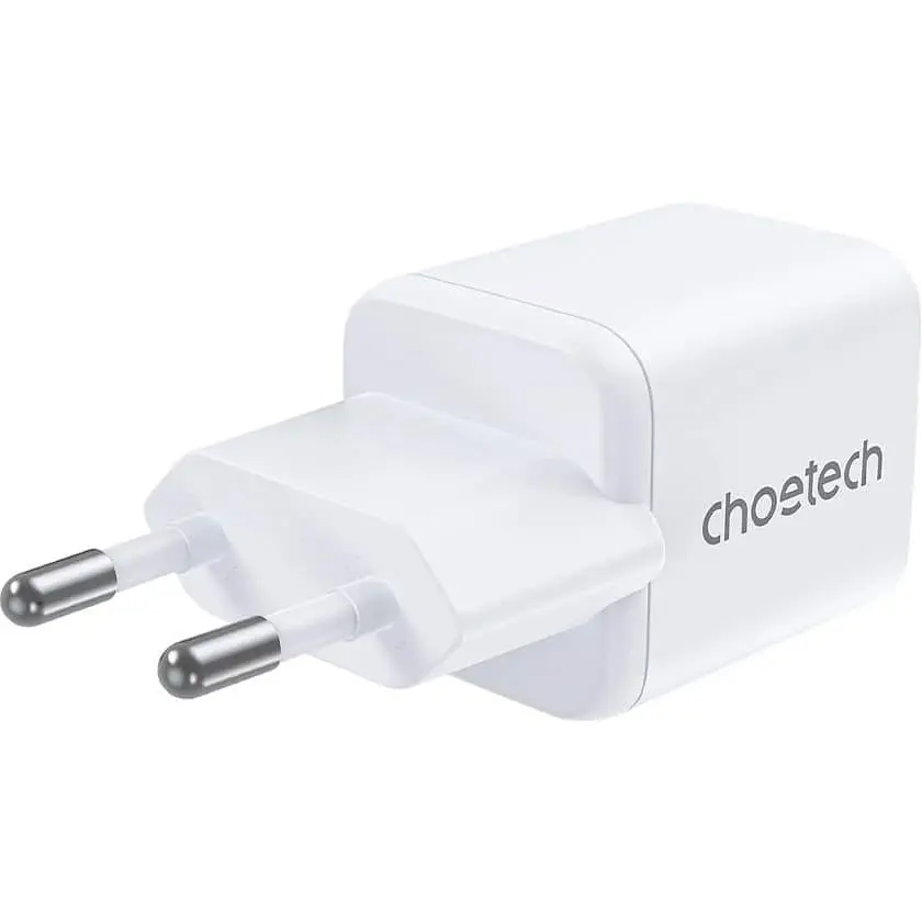 Сетевое зарядное устройство Choetech USB-A/USB-C PD5012-EU-WH - фото 2