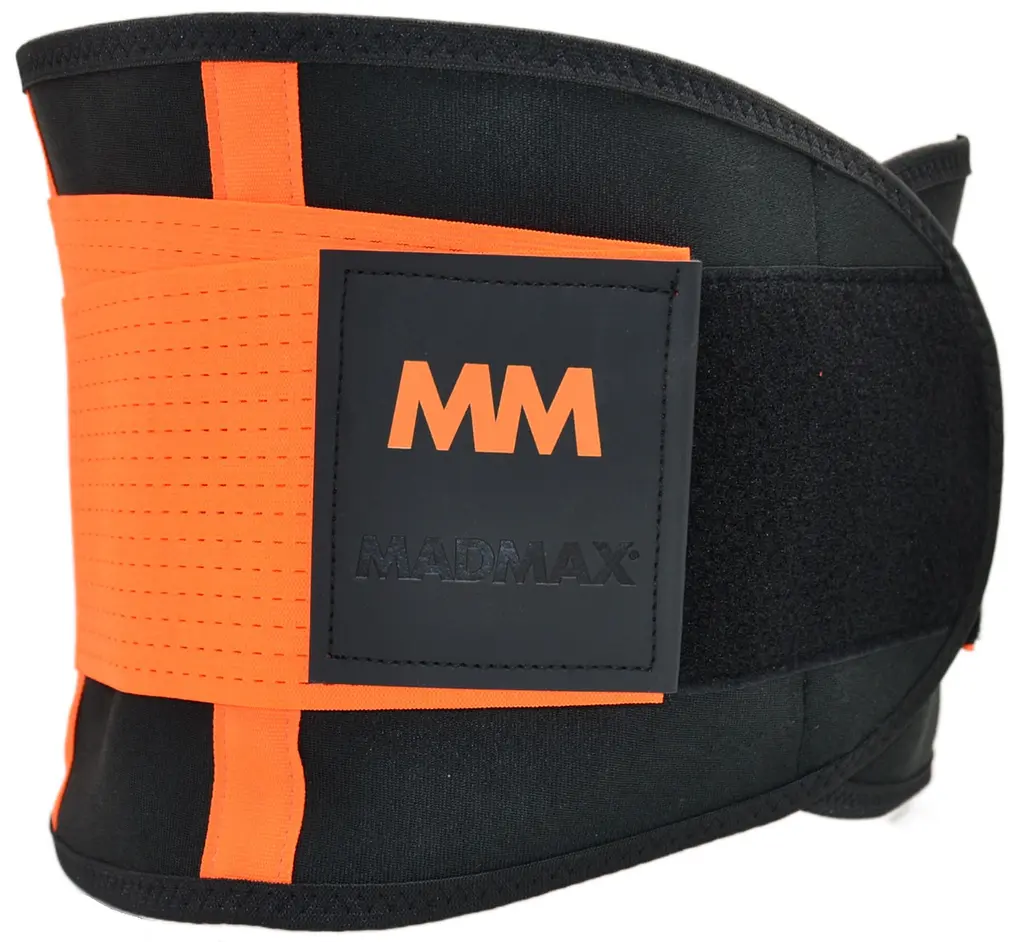 Пояс компресійний MadMax MFA-277 Slimming belt S Black/neon orange - фото 4