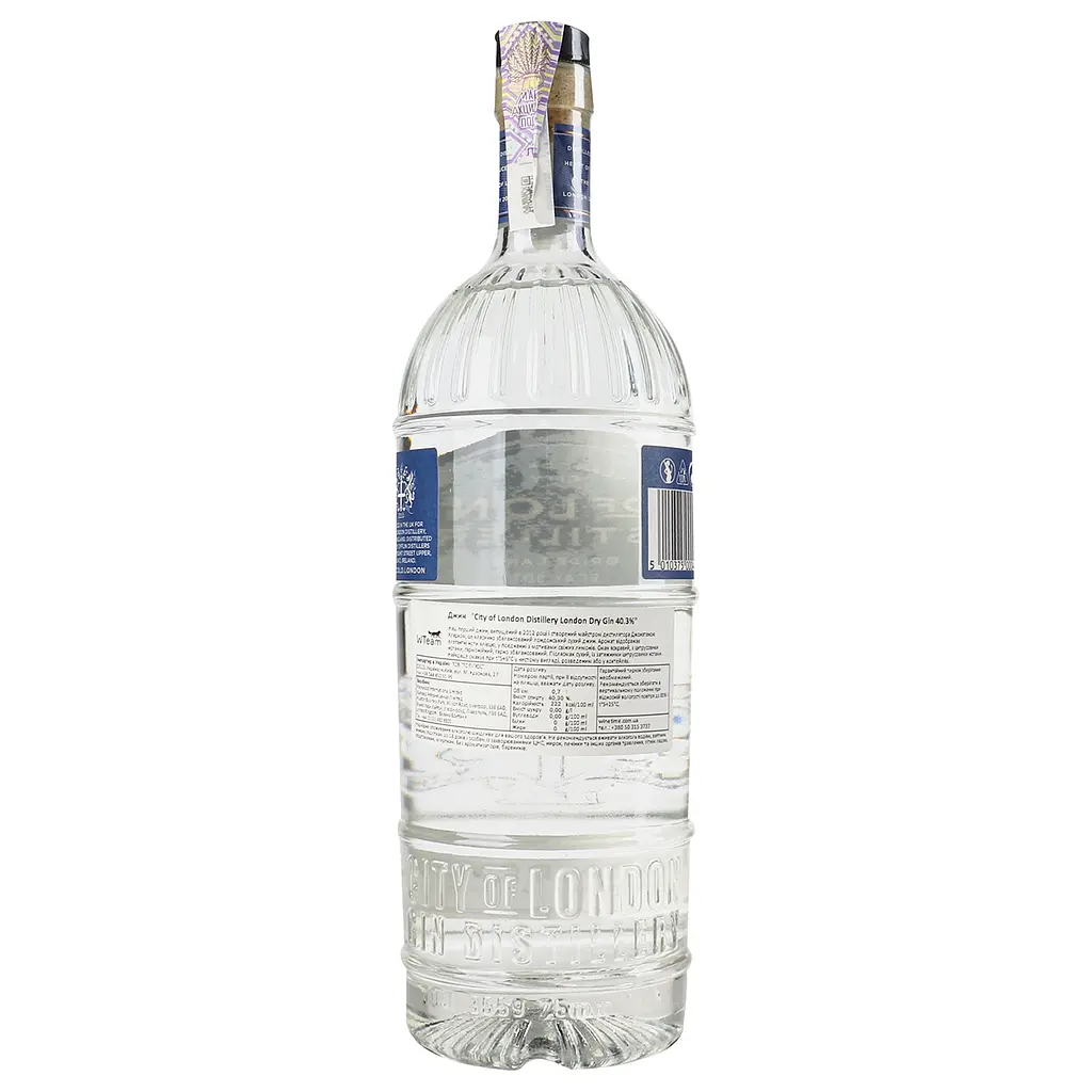 Джин City of London Distillery London Dry Gin, 40,3%, 0,7 л - фото 4