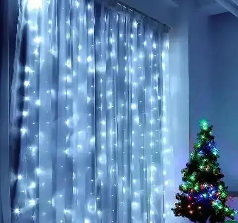 Гірлянда "Водоспад" 2х2 м Гірлянда колір ламп білий 240 LED гірлянда для декорації приміщень RD-081 - фото 3
