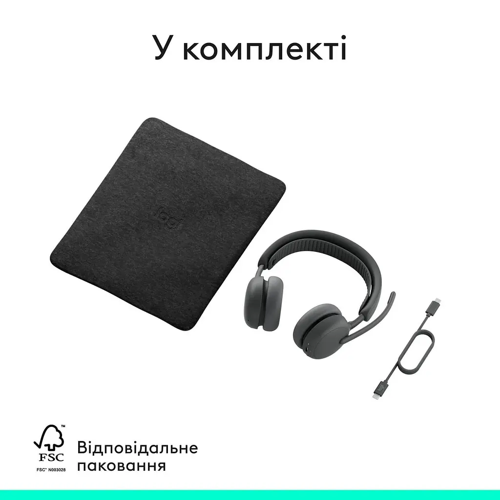 Гарнітура Logitech ZONE Wireless 2 ES Headset Graphite (981-001503) - фото 11
