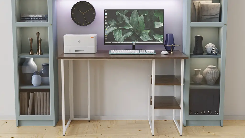Компьютерный стол Ferrum-decor Кевин 75x140x70 белый ДСП Дуб Сонома Труфель 16мм (FRD-101289) - фото 2
