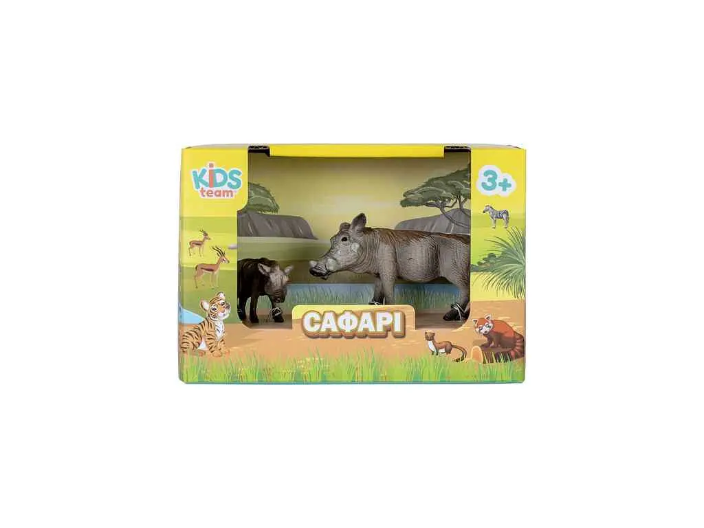 Набір тварин KIDS TEAM ANIMALS Сафарі Q9899-A33 Кабан Африканський бородавочник та дитинча - фото 7