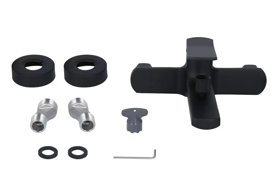Змішувач для ванни Qtap Slavonice QTSLA259BLM45918 Black Matt - фото 5