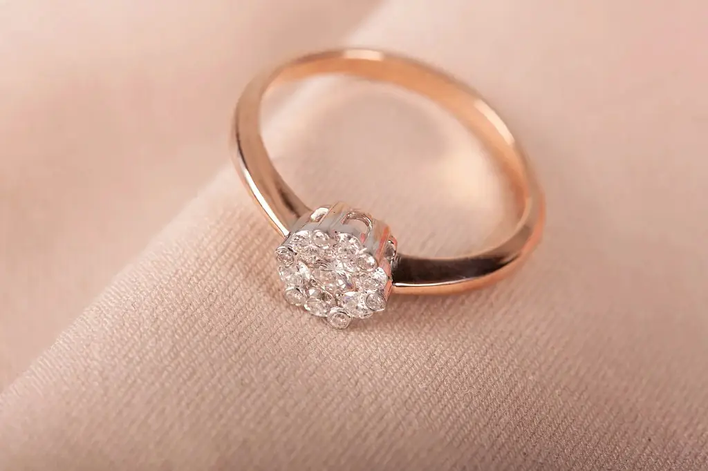 Каблучка з жовтого і білого золота з бриліантами 22 K-0255 - фото 3