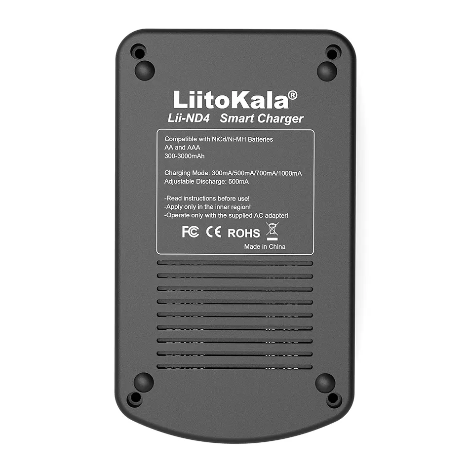 Зарядний пристрій LiitoKala Lii-ND4, 4x(NiMH/NiCd) + 1*9V(крона), discharge function, display - фото 3