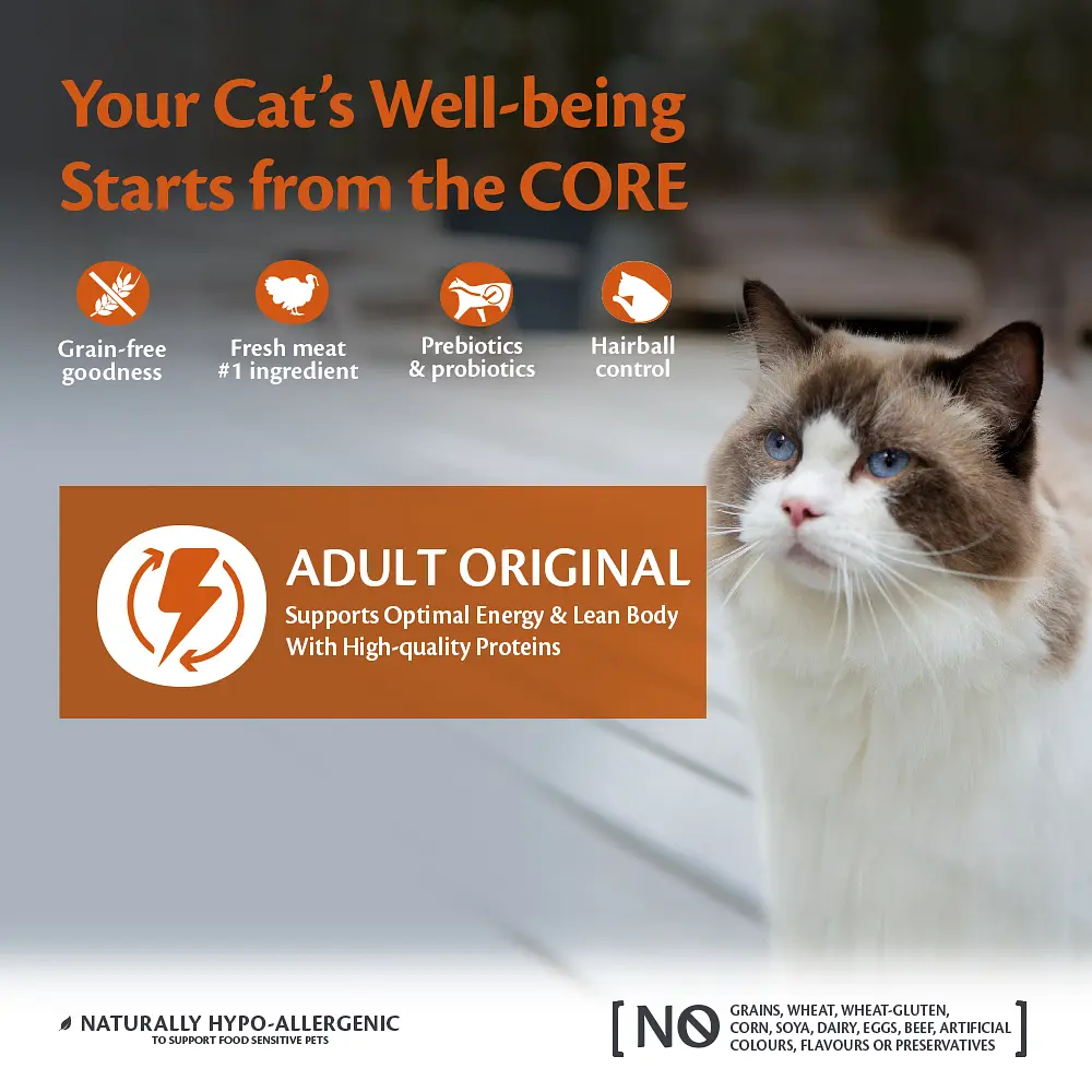 Сухий корм для дорослих котів Wellness CORE Adult Original з індичкою та куркою - фото 3