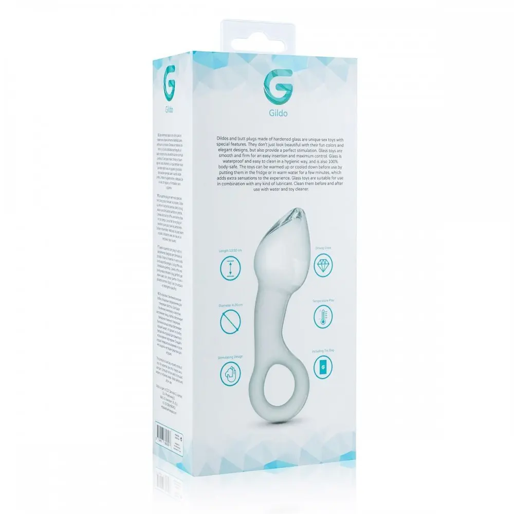 Скляний стимулятор простати, 13.5х4.3 см Gildo Glass Prostate Plug No.13 - фото 6