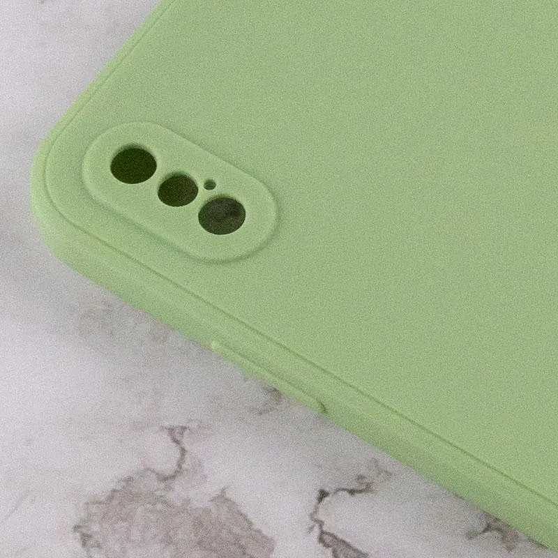 Силіконовий чохол Candy Full Camera для Apple iPhone XS Max (6.5) Фісташковий - фото 3