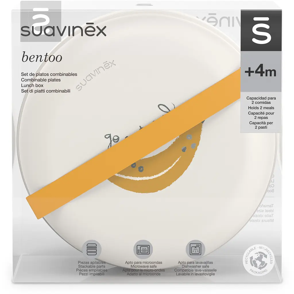 Набір тарілок Suavinex Go natural комбінований білий (308051) - фото 2