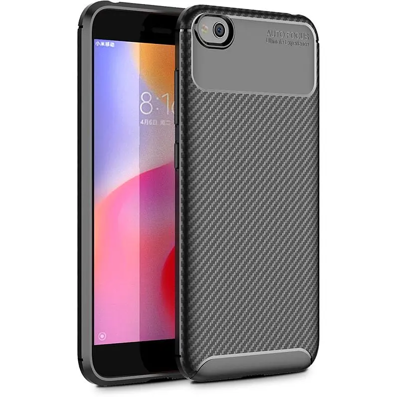 Чохол-накладка Toto TPU Carbon Fiber 1.5 mm Case Xiaomi Redmi Go Black - фото 2