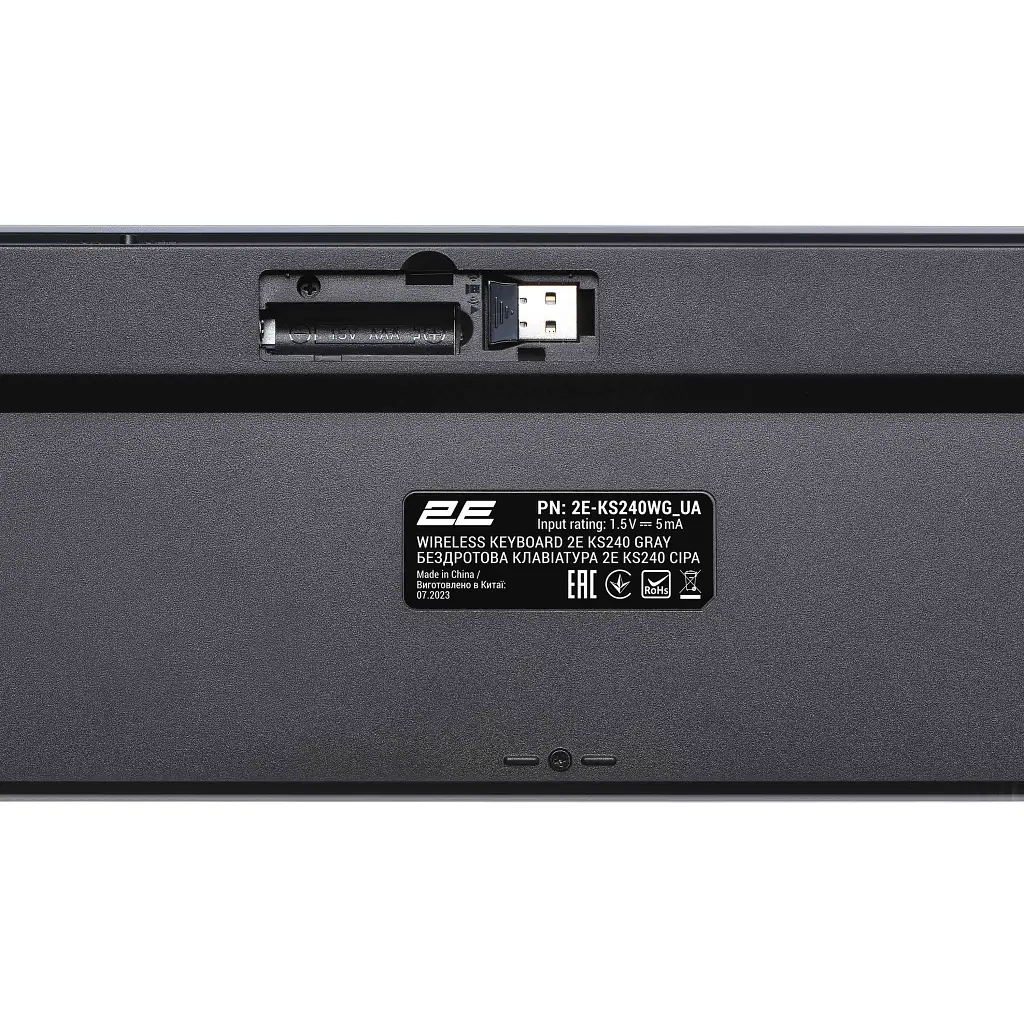 Клавіатура 2E KS240 Wireless USB/Bluetooth UA Grey (2E-KS240WG_UA) - фото 3