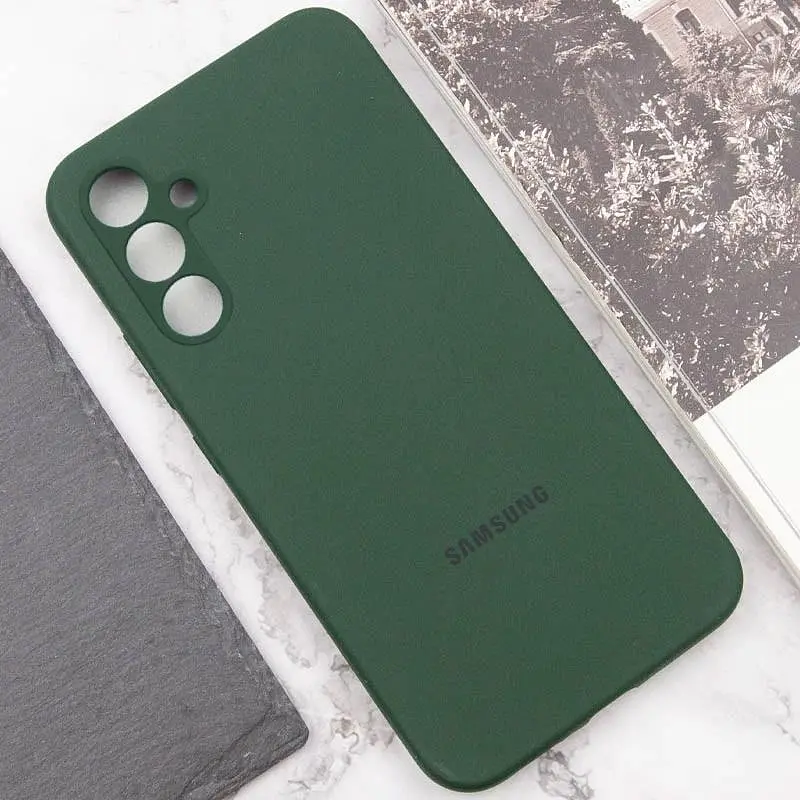 Чохол Lakshmi Silicone Cover Full Camera AAA with Logo для Samsung Galaxy A56 Зелений/Cyprus Green - фото 5