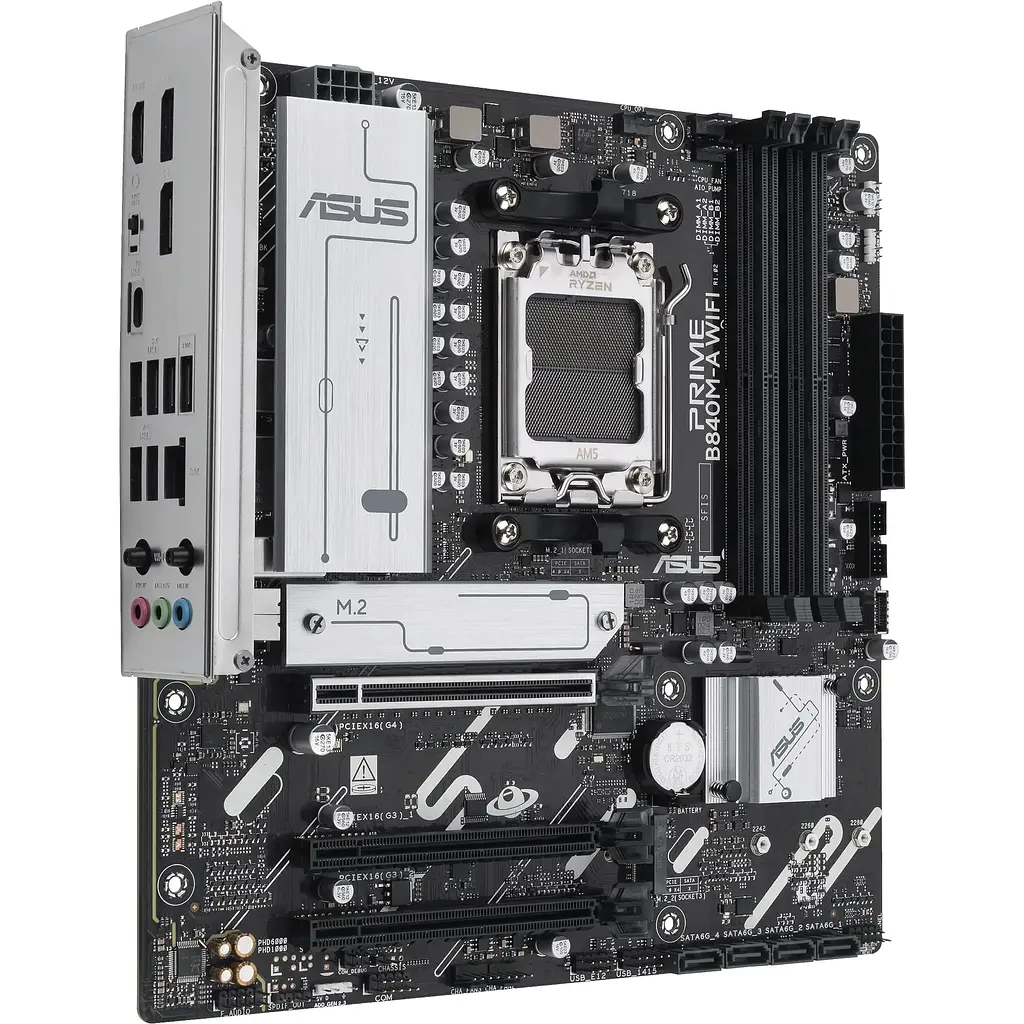 Материнская плата Asus Prime B840M-A WIFI sAM5 B840 4xDDR5 M.2 HDMI DP WiFi BT mATX - фото 3
