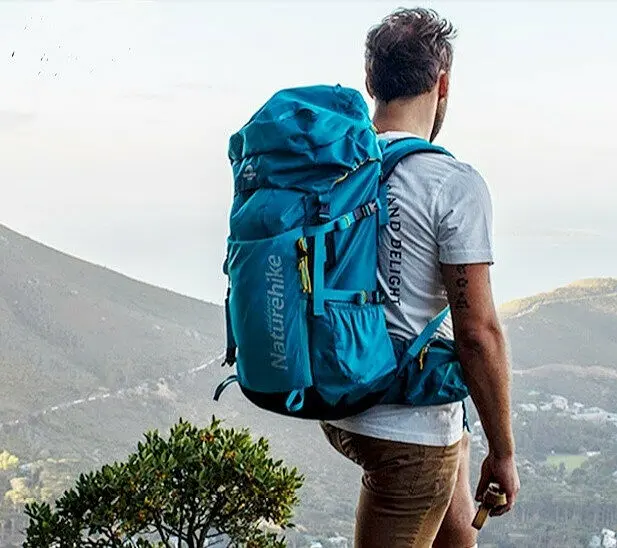 Рюкзак туристичний Naturehike NH18Y045-Q, 45 л, блакитний - фото 3