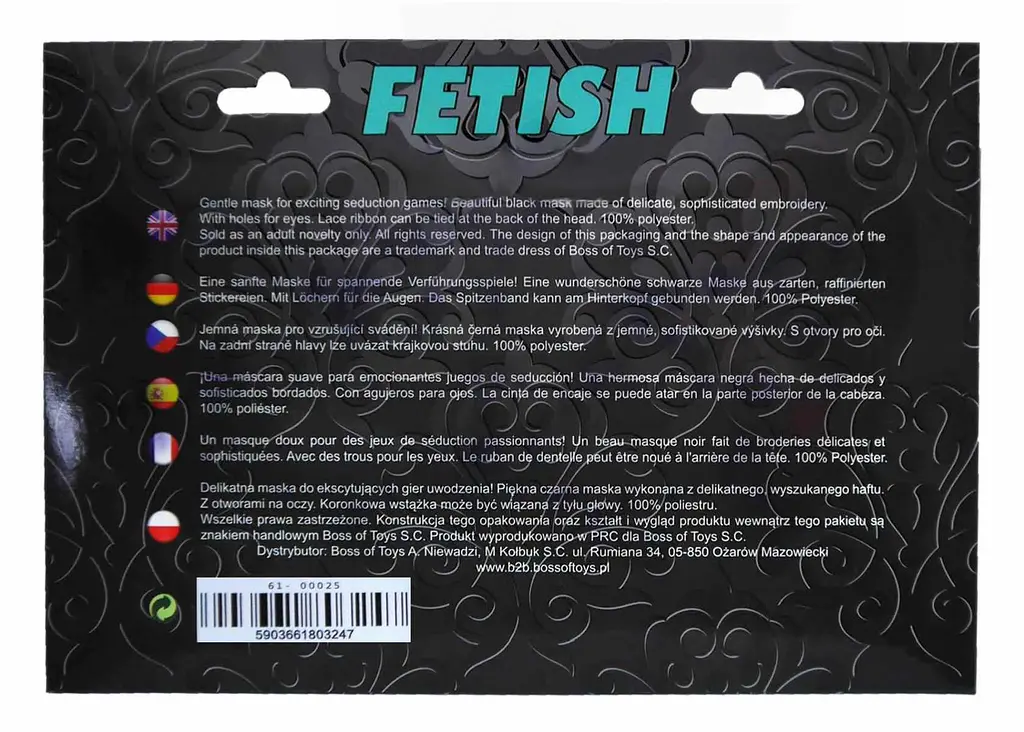 Маска для очей Fetish Boss Series рожева - фото 4