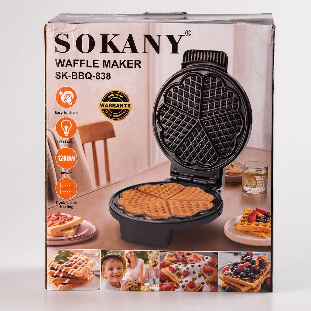 Вафельница сердечки Sokany SK-BBQ-832 - фото 5