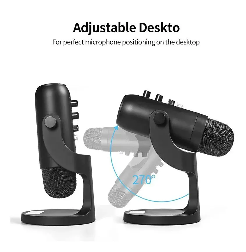 Професійний студійний конденсаторний мікрофон Jmary MCPW8 USB Black - фото 5