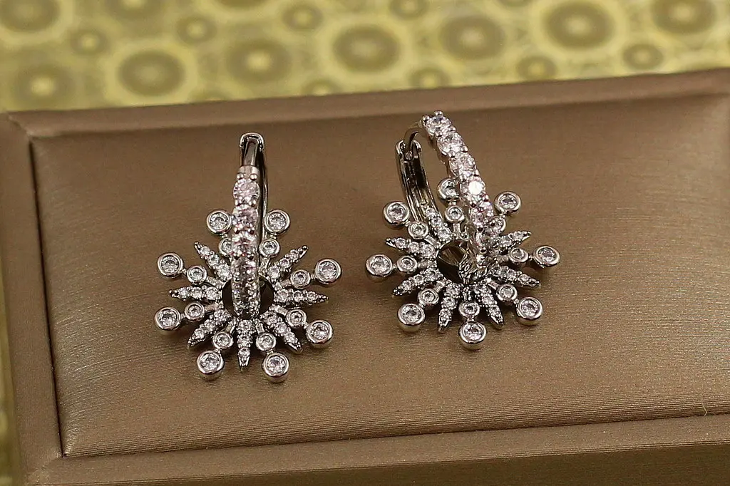 Сережки Xuping Jewelry зі зйомними сніжинками 2,3 см сріблясті