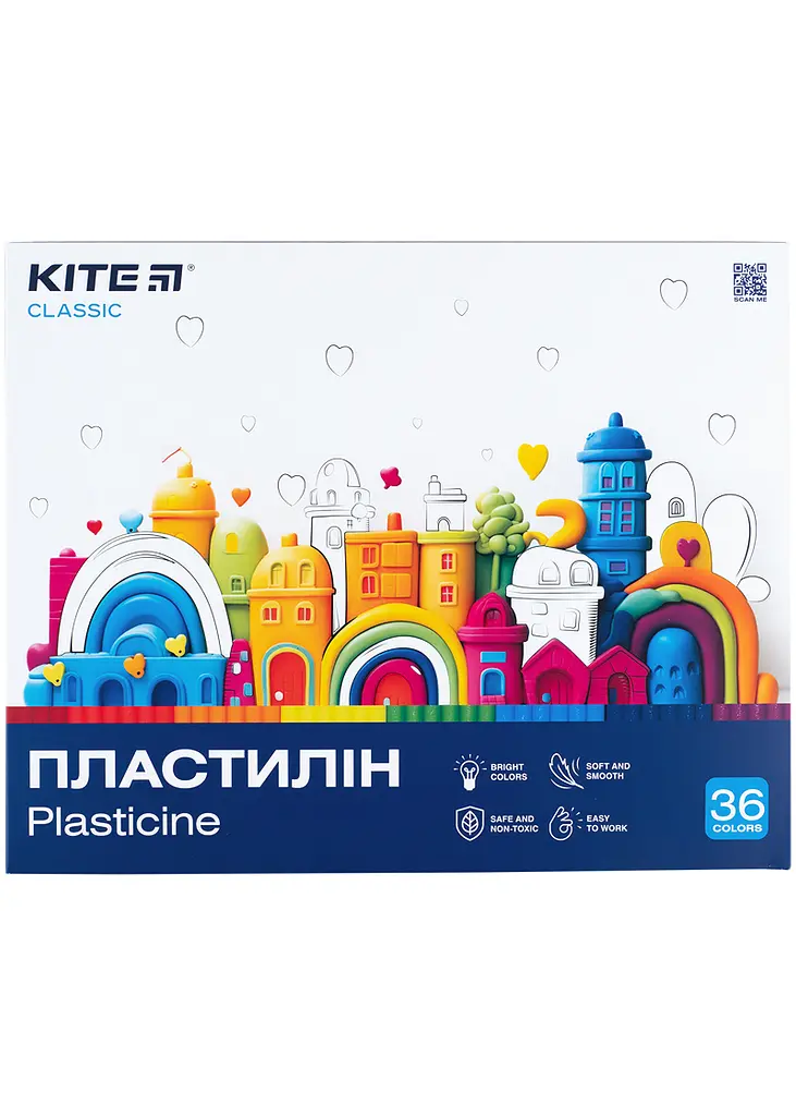 Пластилін 36 кол. 720 г. KITE Classic (K-078)