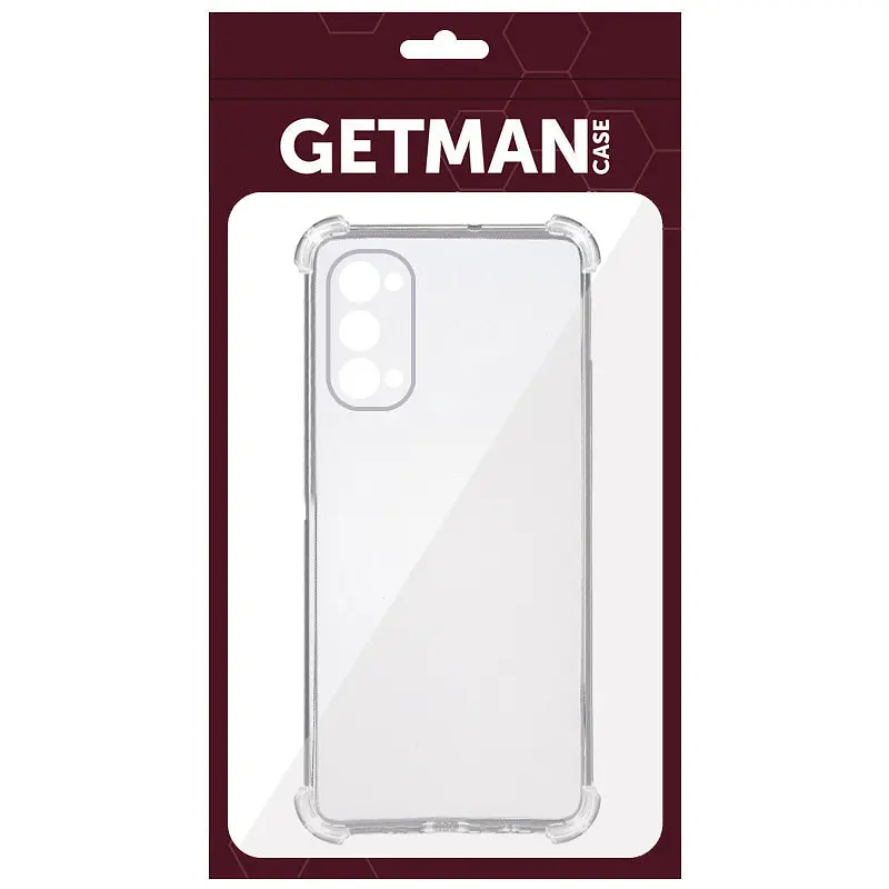 TPU чохол GETMAN Ease logo посилені кути Full Camera для Oppo Reno 4 Pro 5G Безбарвний (прозорий) - фото 6