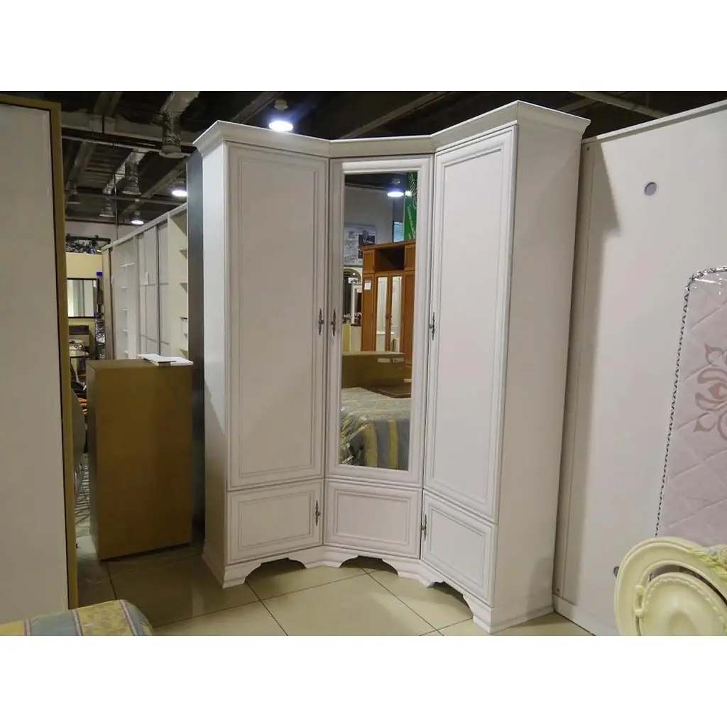 Шафа кутова ВМК Кентукі SZFN5D з дзеркалом Білий альпійський (GRB-1766) - фото 5