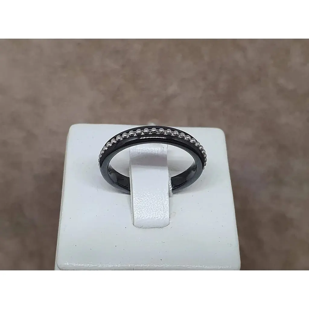 Срібне кільце Aurora з керамікою. С1002Ч 18 - фото 4