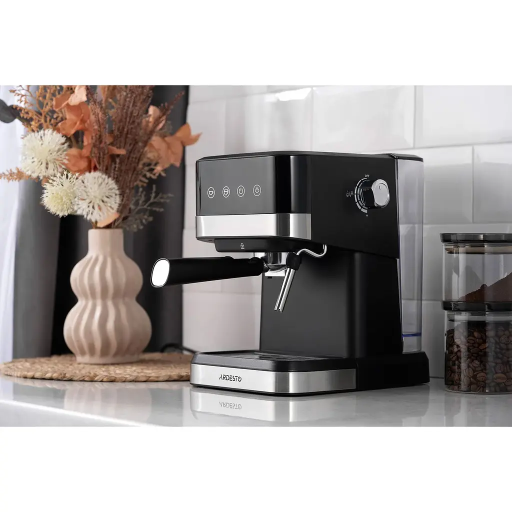 Кавоварка Ardesto рожкова 1.5 л мелена чорно-срібляста - фото 3