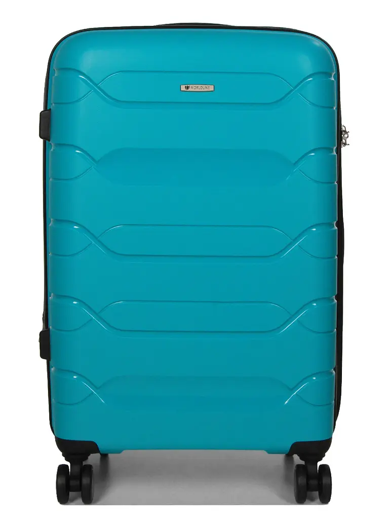 Валіза середня M поліпропілен Worldline Airtex 282 74л 64×41×26см Бірюзова - фото 3